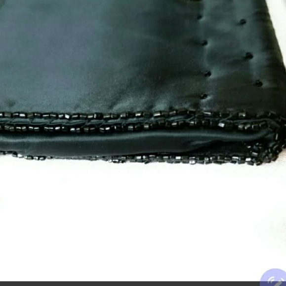 La Regale Beaded Satin Clutch Embellished Floral Design From The 1950s! Vintage - Picture 4 of 7